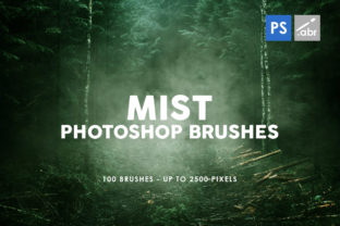 100 Mist Photoshop Stamp Brushes and 100 Brushes Inside – High Resolution for Creative Projects