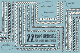 22 Vector Rope Brushes for Adobe Illustrator