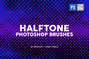 45 Halftone Photoshop Stamp Brushes: Elevating Your Digital Artwork with Texture and Style