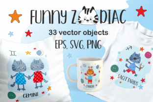 Fun Zodiac Cats Vector Pack