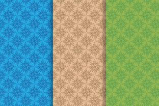 Line Leaf Pattern Flat Color Design