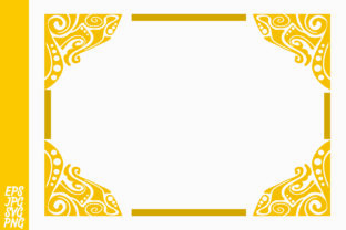 Yellow Ornament Border Decorative